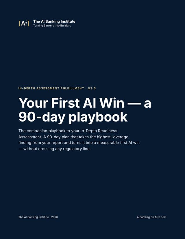 Your First AI Win — 90-day playbook, first page